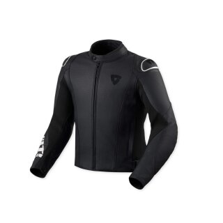 Revit Quadratic Motorrad-Jacke Leder schwarz weiß