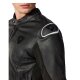Revit Quadratic Motorrad-Jacke Leder schwarz weiß