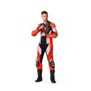 Revit Hyperspeed 3 Lederkombi Einteiler hellgrau neonrot