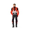 Revit Hyperspeed 3 Lederkombi Einteiler hellgrau neonrot