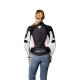 Revit Xena 4 Damen Motorrad-Jacke Leder weiß neonrot