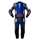 4SR RR Blue AR Lederkombi 2-teiler blau rot weiß