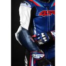4SR RR Blue AR Lederkombi 2-teiler blau rot weiß