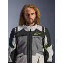 Alpinestars Andes V4 Motorrad-Jacke Ice grau schwarz neongelb