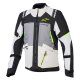 Alpinestars Andes V4 Motorrad-Jacke Ice grau schwarz neongelb