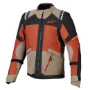 Alpinestars Andes V4 Motorrad-Jacke braun rot schwarz