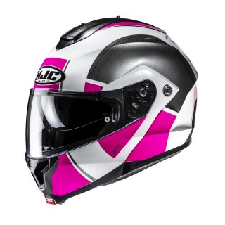 HJC C91N Jyn Motorrad Klapphelm Mc8 rosa schwarz weiß