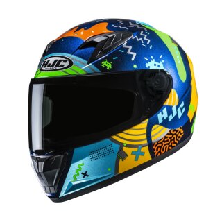 HJC Y10 Mika Motorrad Kinderhelm Mc23 blau grün