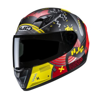 HJC Y10 Mika Motorrad Kinderhelm Mc1SF matt rot gelb