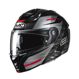 HJC i91 Dusk Motorrad Klapphelm Mc1 schwarz grau rot