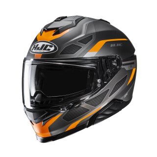 HJC i71 Zest Integralhelm Mc7SF mattschwarz grau orange