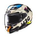 HJC F71 Faco Motorrad Integralhelm Mc28 beige blau orange