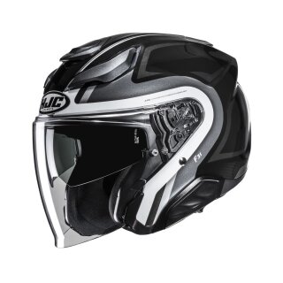 HJC F31 Bask Motorrad Jethelm Mc5 schwarz weiß grau