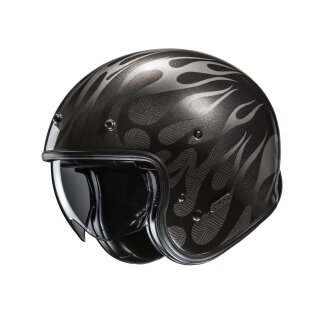 HJC V31 Firo Motorrad Jethelm Mc5 schwarz grau Fire
