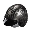 HJC V31 Firo Motorrad Jethelm Mc5 schwarz grau Fire