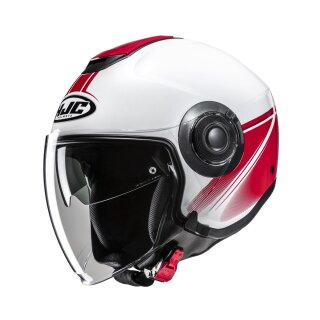 HJC i40N Vision Motorrad Jethelm Mc1 weiß rot