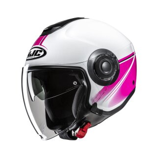 HJC i40N Vision Motorrad Jethelm Mc8 weiß pink