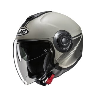 HJC i40N Vision Motorrad Jethelm Mc5SF matt grau schwarz