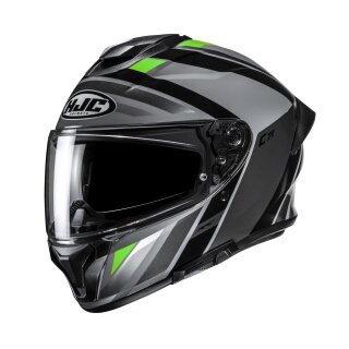 HJC C71 Faber Integralhelm Motorrad schwarz grau grün
