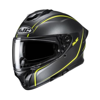 HJC C71 Quez Integralhelm Motorrad mattschwarz neongelb