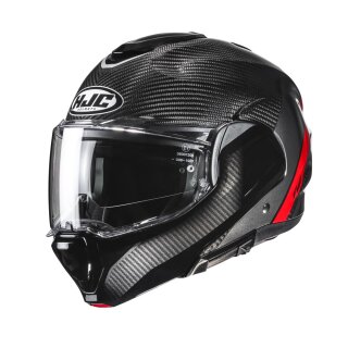 HJC F100 Carbon Stan Klapphelm Mc1 schwarz rot grau