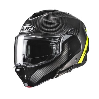 HJC F100 Carbon Stan Klapphelm Mc3H schwarz grau neongelb