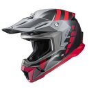 HJC C50 Mirage Motocross-Helm Mc1SF matt grau rot