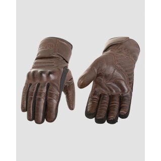 Rokker Juneau Motorrad Leder-Handschuh braun
