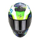Scorpion Exo-R1 Evo II Air Cornering Helm weiß blau...
