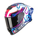 Scorpion Exo-R1 Evo II Air Cornering Helm weiß blau...