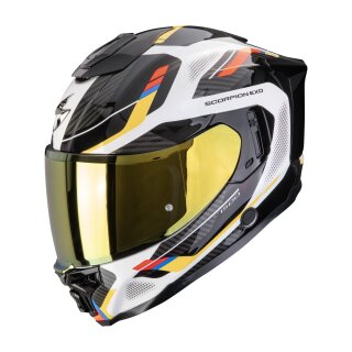Scorpion Exo-1500 Air Sleek Integralhelm weiß blau gelb