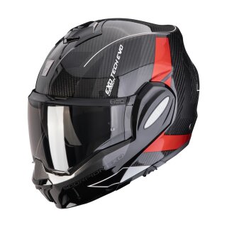 Scorpion Exo-Tech Evo Carbon Cad Klapphelm schwarz rot