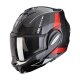 Scorpion Exo-Tech Evo Carbon Cad Klapphelm schwarz rot