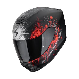Scorpion Exo-391 Wolf Helm mattschwarz silber rot