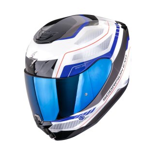 Scorpion Exo-391 Leo Motorrad-Helm weiß blau