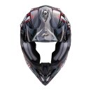 Scorpion VX-16 Evo Air Rok Crosshelm schwarz grau rot