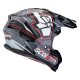 Scorpion VX-16 Evo Air Rok Crosshelm schwarz grau rot