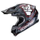 Scorpion VX-16 Evo Air Rok Crosshelm schwarz grau rot