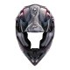Scorpion VX-16 Evo Air Rok Crosshelm schwarz grau rot
