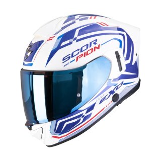 Scorpion Exo-530 Air Slope Motorrad-Helm weiß blau rot