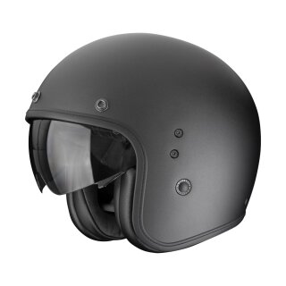 Scorpion Belfast Evo Motorrad Jethelm Uni mattschwarz perlmutt