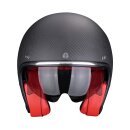 Scorpion Belfast Evo Carbon Jethelm Uni mattschwarz rot