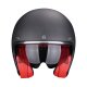 Scorpion Belfast Evo Carbon Jethelm Uni mattschwarz rot