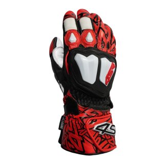 4SR RR Aramid Core Motorrad-Handschuh Race rot schwarz