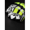 4SR RR Aramid Core Motorrad-Handschuh Race weiß neongelb