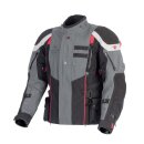 Stadler Fearless Pro Motorrad-Jacke schwarz grau rot
