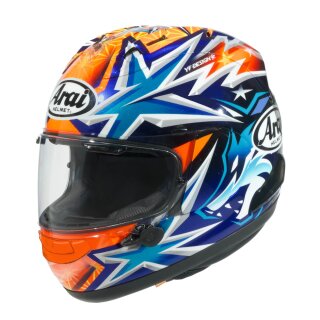 Arai RX-7V Evo Okamoto Compass Helm Replica orange blau
