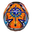 Arai RX-7V Evo Okamoto Compass Helm Replica orange blau
