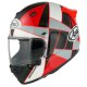 Arai Quantic Peak Integralhelm rot grau weiß