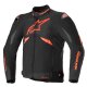 Alpinestars T-GP R V3 Motorrad-Jacke schwarz neonrot weiß
